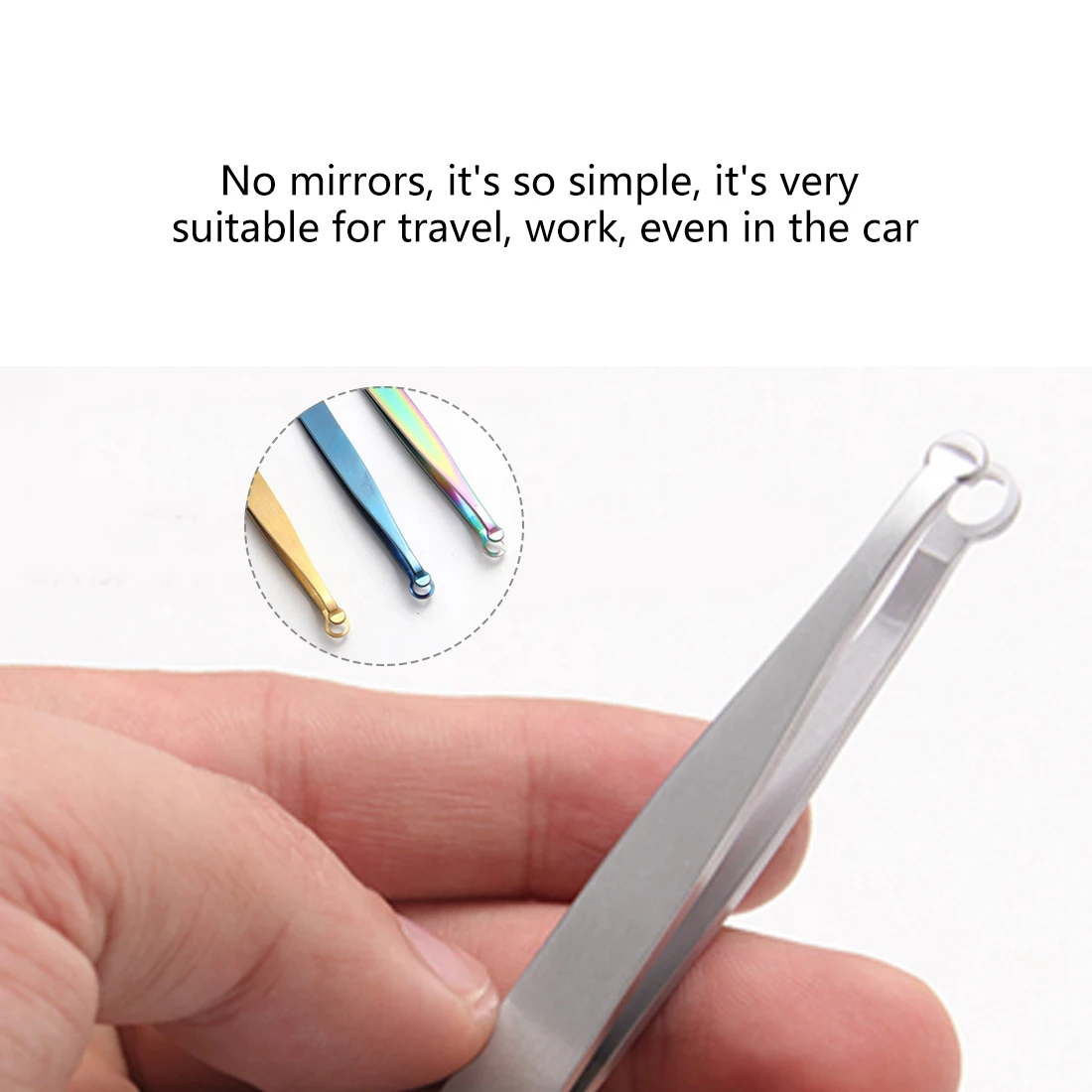 

Универсальный Пинцет для стрижки волос в носу, многофункциональный Пинцет для удаления волос в носу, триммер для бровей с круглыми наконечн...