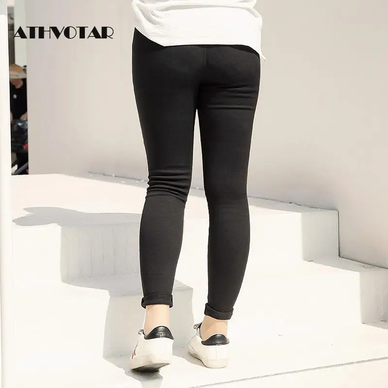 Женские бархатные плотные леггинсы ATHVOTAR женские зимние теплые для фитнеса