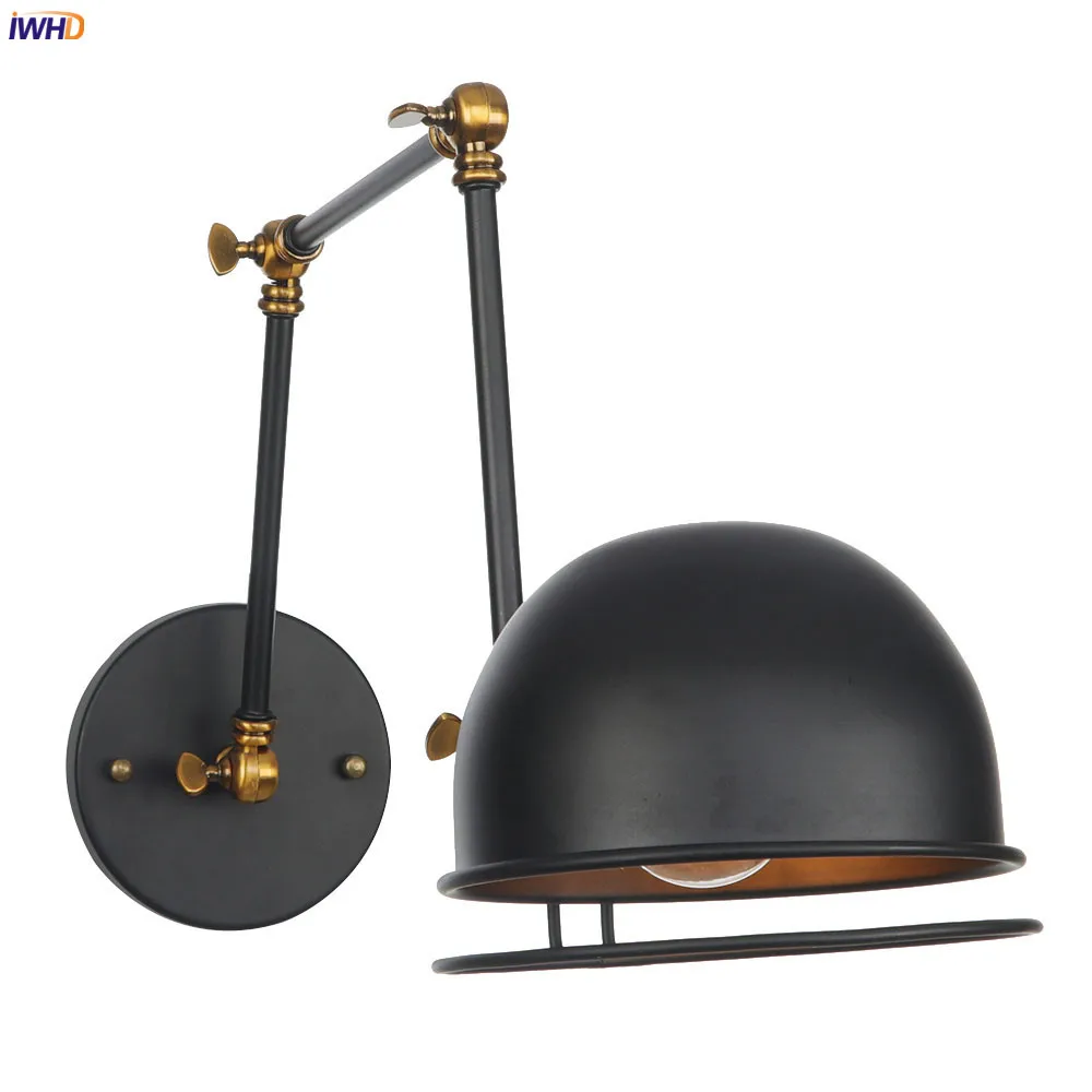 IWHD старинное рустикальное настенное бра Эдисона зеркало для спальни лестницы