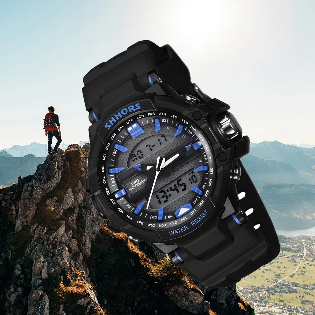 Часы наручные мужские электронные модные брендовые популярные цифровые