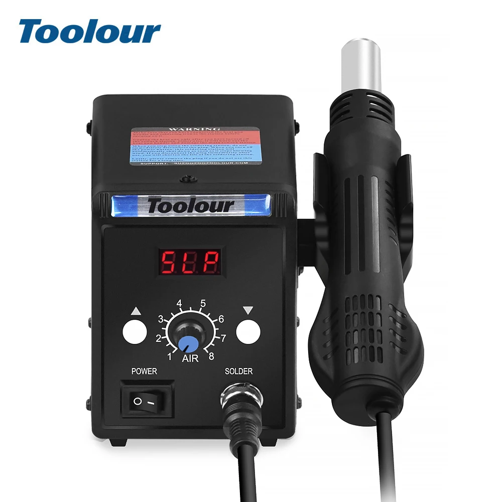 Toolour 700 Вт 220 В/110 В 858D BGA светодиодный цифровой дисплей паяльная станция Тепловая воздушная пушка отпаивающий насос сопло сварочные инструменты