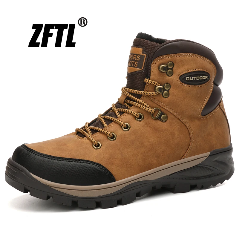 ZFTL/Новые мужские зимние ботинки зимняя теплая хлопковая обувь рабочие Большие