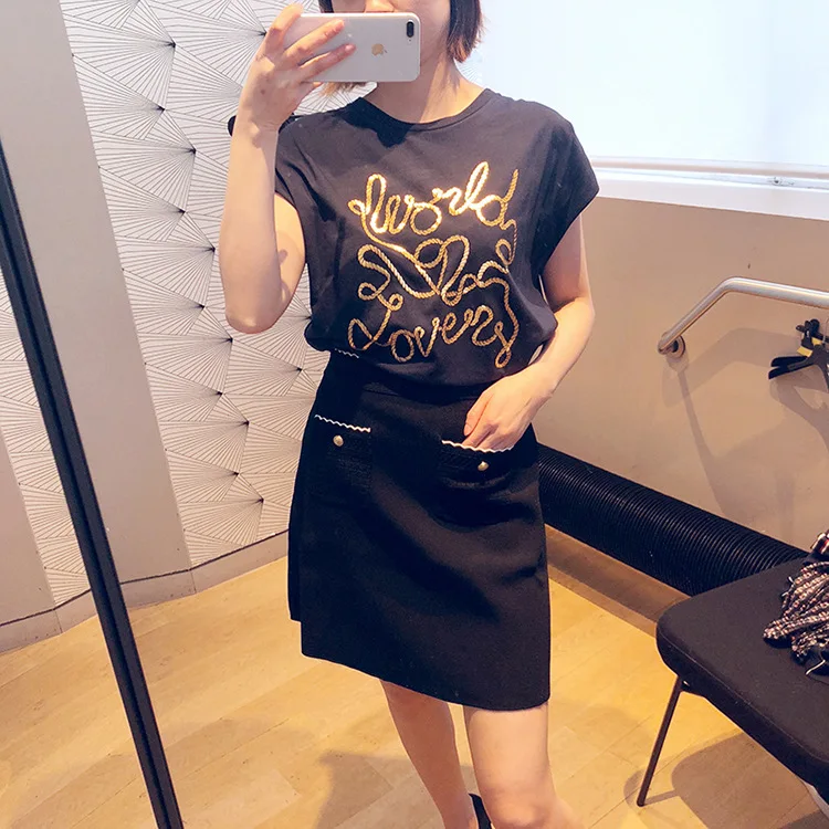 Женская футболка с принтом Повседневная короткими рукавами весна-лето 2019 |