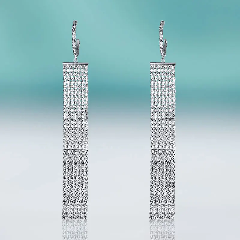 Женские длинные серьги кисточки MAIKALE классические золотистые медные с