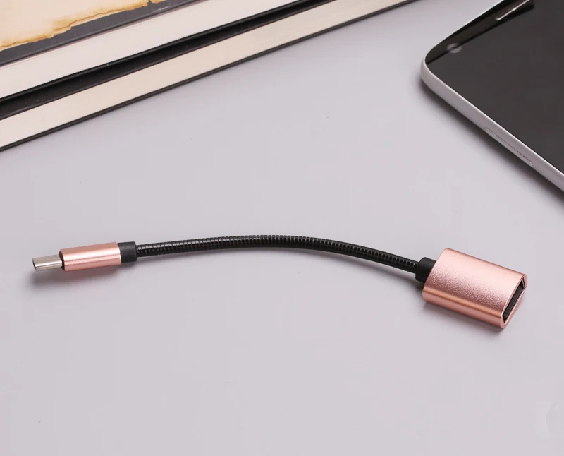 Кабель адаптер оплетка USB OTG типа C для Huawei P40 Oppo Vivo Tablet PC Samsung Galaxy S20 S10 S9 Note 10