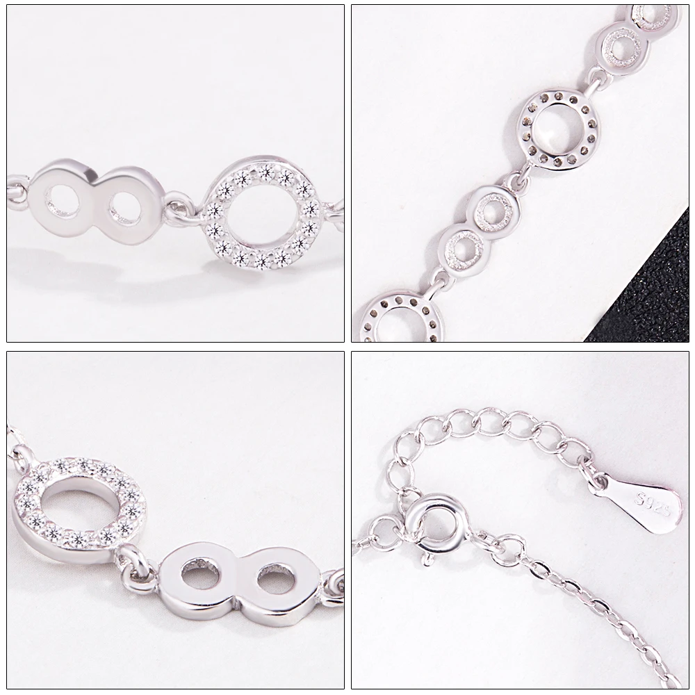 Новый любимый девочками 100% 925 серебро творческий модный браслет для женщин
