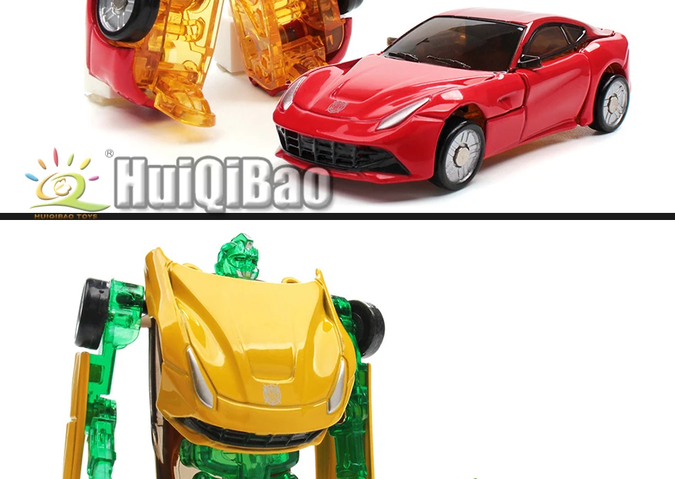 HUIQIBAO игрушки 8 см мини металлическая трансформация машина деформация робот сплав экшн игрушки Фигурки Развивающие игрушки для детей