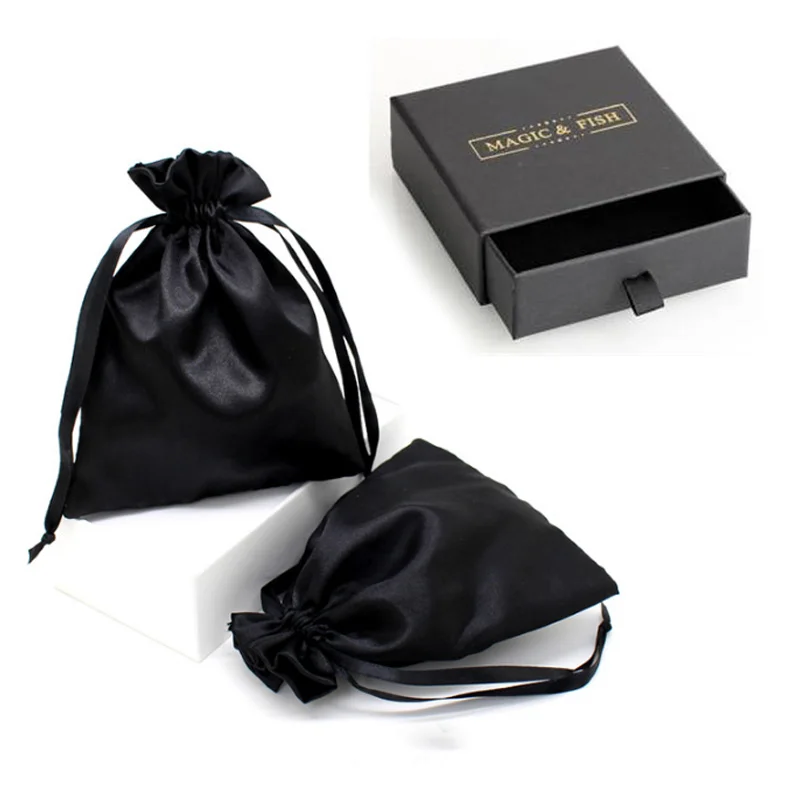 Подарочные мешочки для ювелирных изделий с шелковым покрытием 8x10 см 9x12 10x15 (4x6