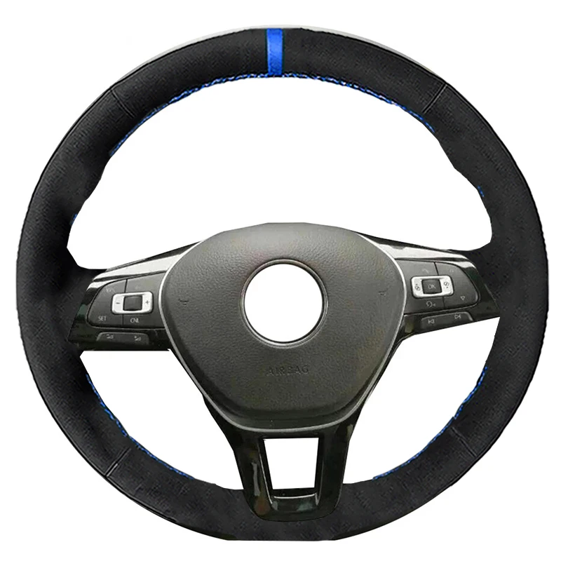 Черный замшевый материал под алькантару для Volkswagen Golf 7 Mk7 новое поло Jetta Passat B8 Tiguan