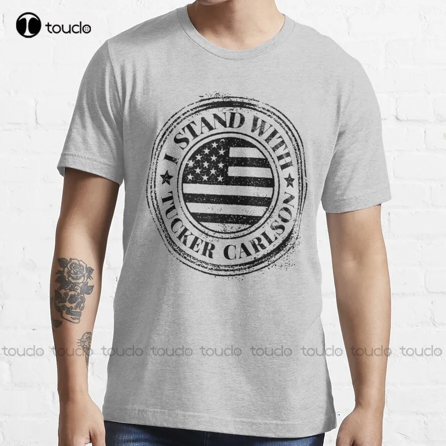 

I Stand With Tucker Carlson T-Shirt Hawaiian Shirt For Men Custom Aldult Teen Unisex Digital Printing Tee Shirt Fashion Funny