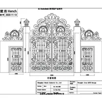 Hand Forge Custom Made Wrought Iron Home Garden Driveway Gates Design For Sale Wg7