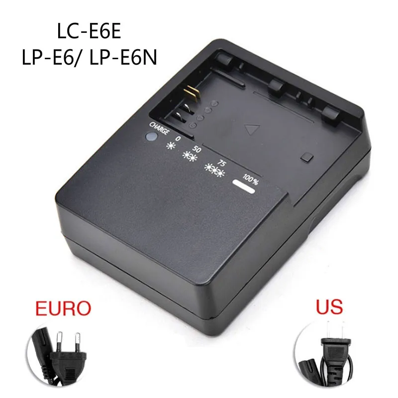 Зарядное устройство LC E6E для камеры Canon EOS 5DMark II III 5D2 5D3 7D 70D 6D 60D LP E6 E6N Lithunm зарядное с