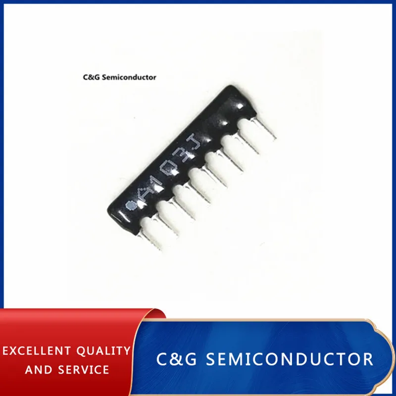 50PCS A08-103 SIP-8 10K Ohm 8 Commoned Resistor Network Array PIN 8pins | Электронные компоненты и принадлежности