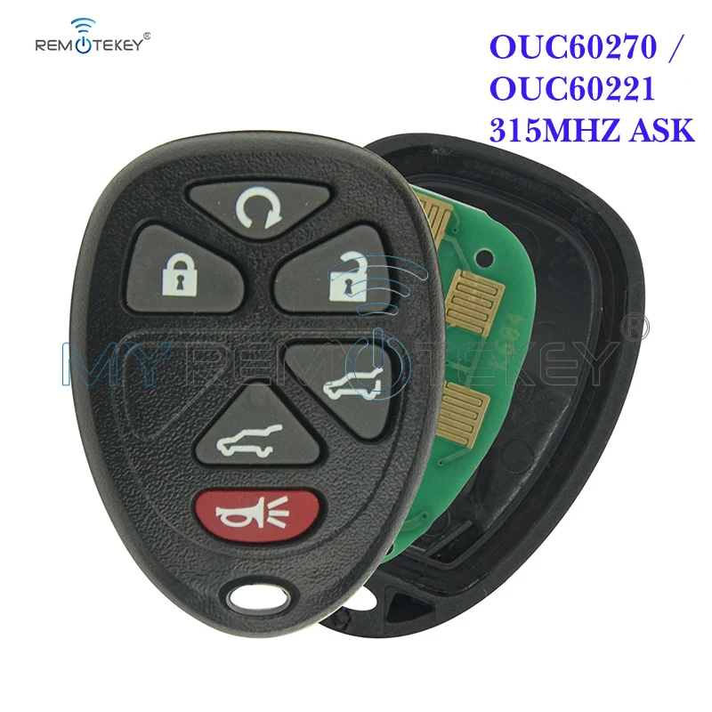 

Remotekey OUC60270 OUC60221 Remote car key fob 6 button 315mhz for Cadillac Escalade for Chevrolet Tahoe Suburban GMC Yukon