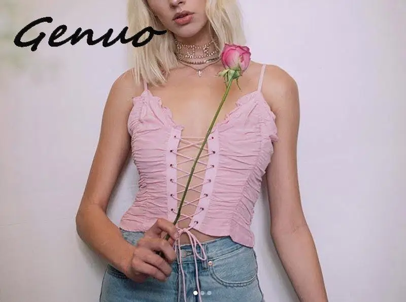 Кроп Топ женский на шнуровке с открытыми плечами во французском стиле|Топы| |