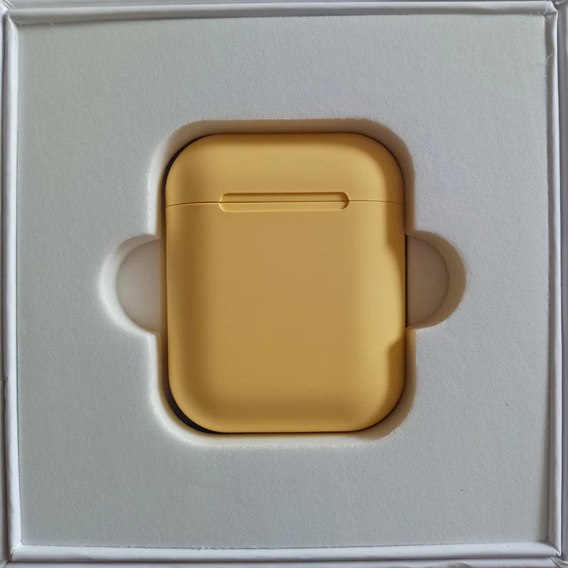UVinpods12 yellow I12 tws Bluetooth 5,0 Гарнитура 3D стерео супер бас мини наушники беспроводные наушники с сенсорным датчиком для всех смартфонов - Цвет: UVinpods12 yellow