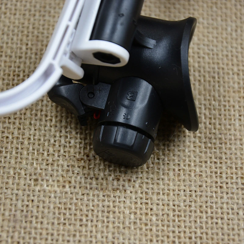 

8x 15x 23x Double Eye Loupe Head Wearing Repair Jeweler Watch Clock Magnifier Illuminated Magnifying Glass with LED Light