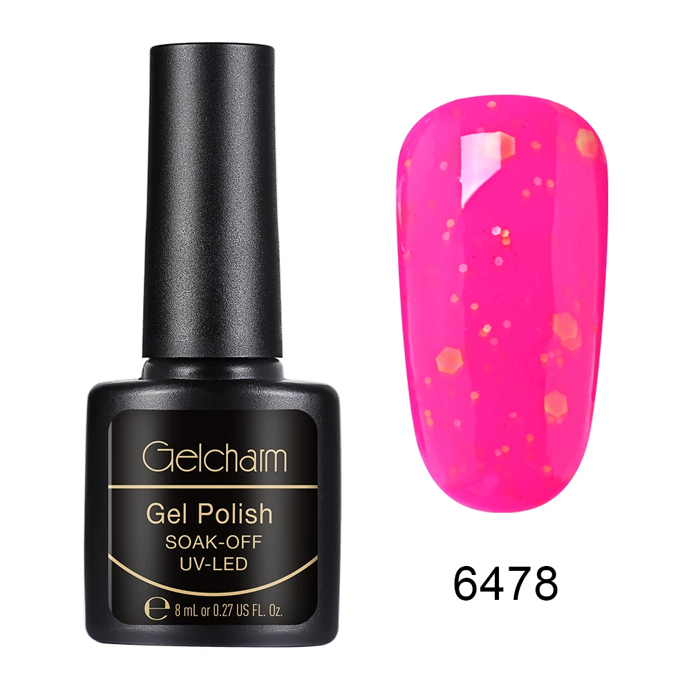 Gelcharm 8 мл сыр конфеты УФ-гель для ногтей используется с молочного цвета гель лак Полупостоянный все для маникюра дизайн ногтей гель - Цвет: 6478