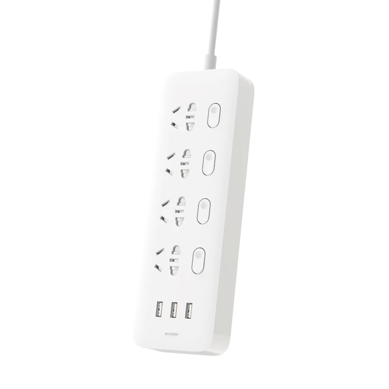 With USB Xiaomi Mijia блок питания 4 порта разъем 4 переключатель управления 3 USB быстрая зарядка розетка удлинитель AC 250 В - Тип: With USB