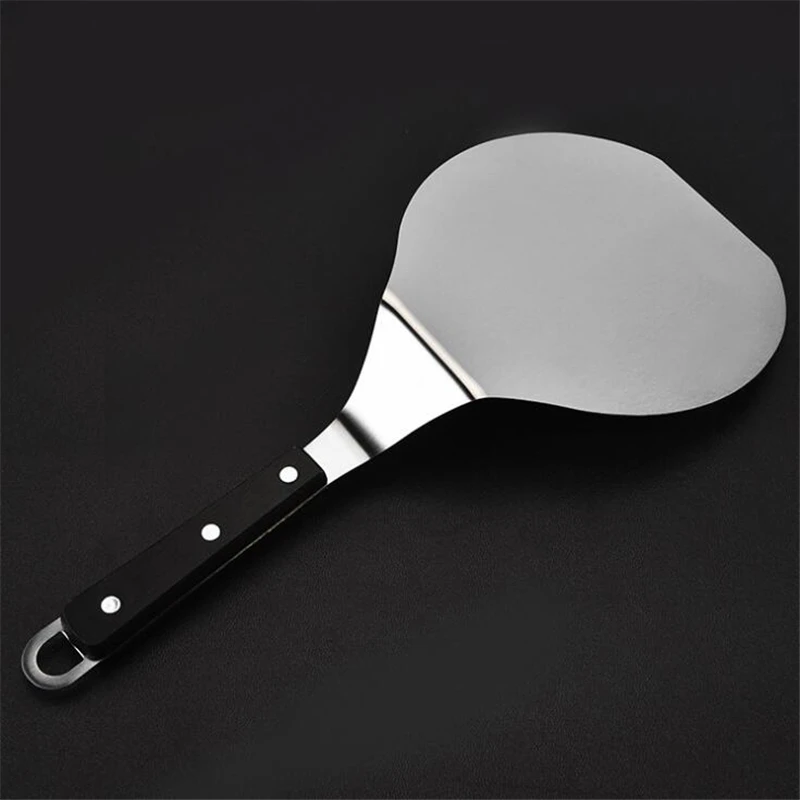 

Anti-scalding Pizza Shovels Wooden Handle Round High Quality Stainless Steel Cake Shovel Baking Tool Kitchen Accessories