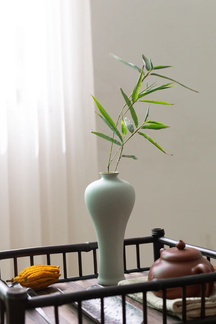 Китайские белые керамические вазы для чайной церемонии настольное украшение