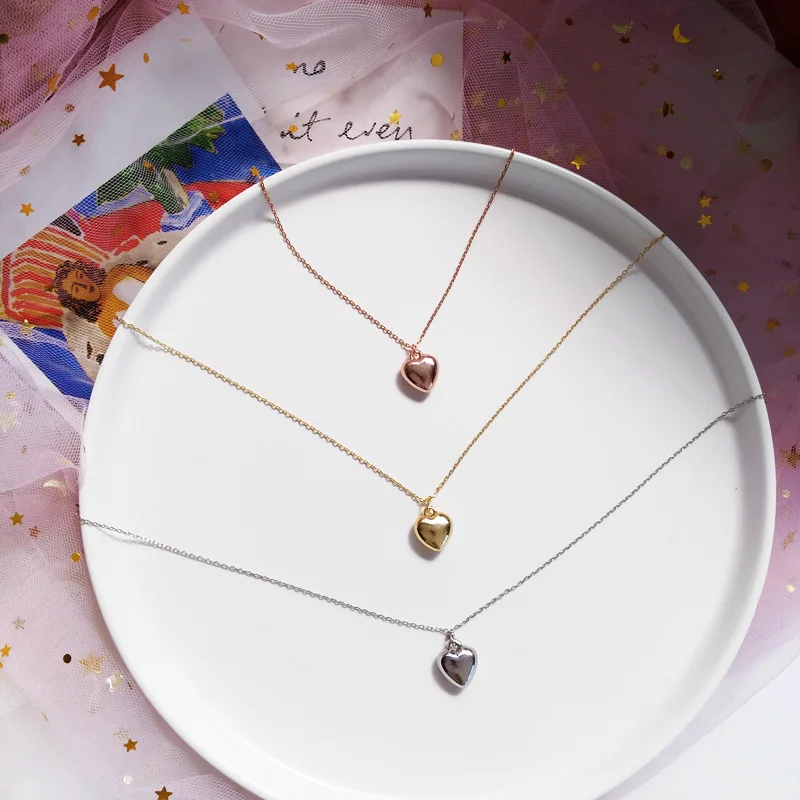Романтическое ожерелье с подвеской в форме маленького сердца для женщин и