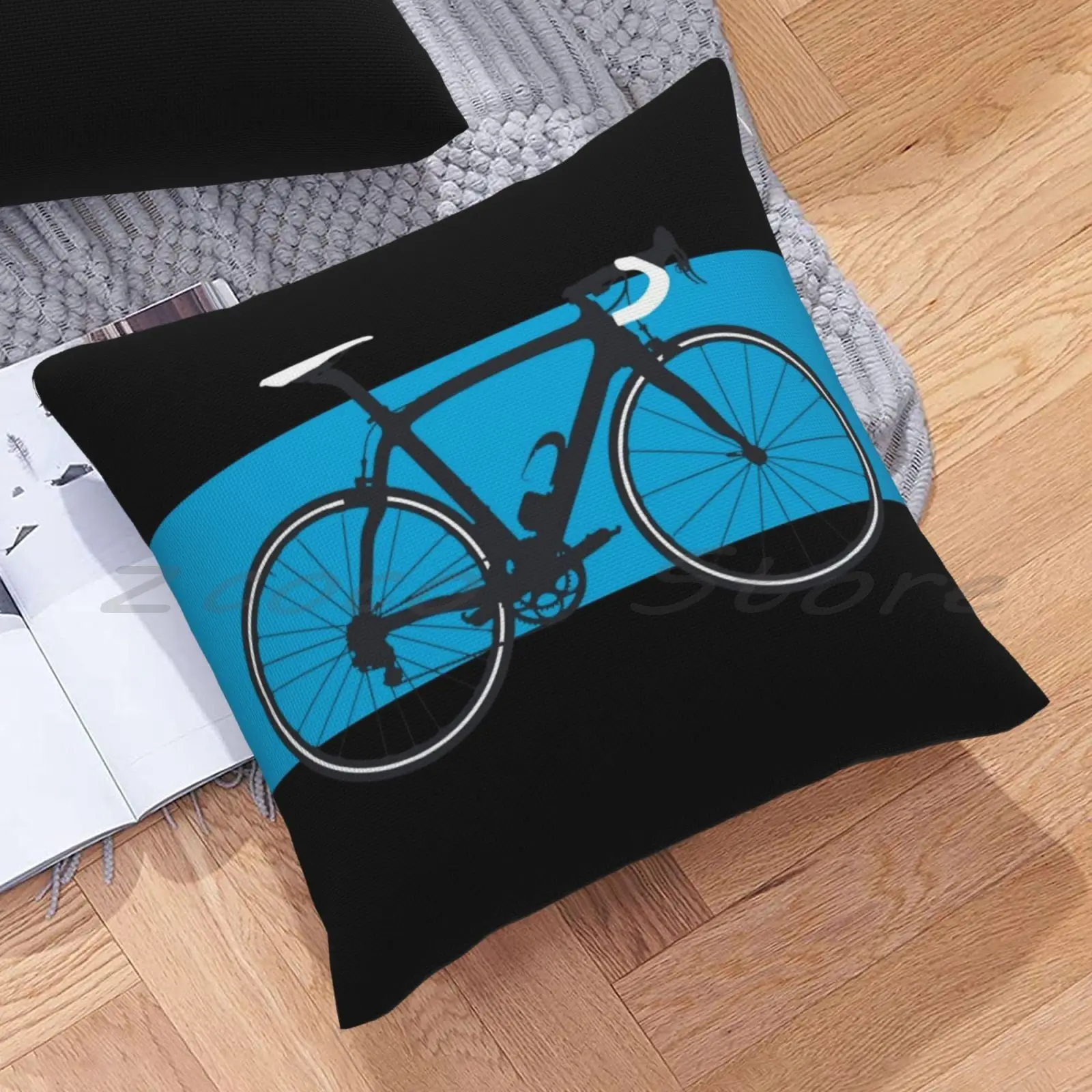 Наволочка с надписью Bike Team Sky (большой акцент) наволочка из хлопка и льна плюшевым