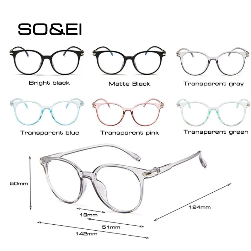 Мужская и женская оправа для очков SO &amp EI винтажная Желейная с прозрачными