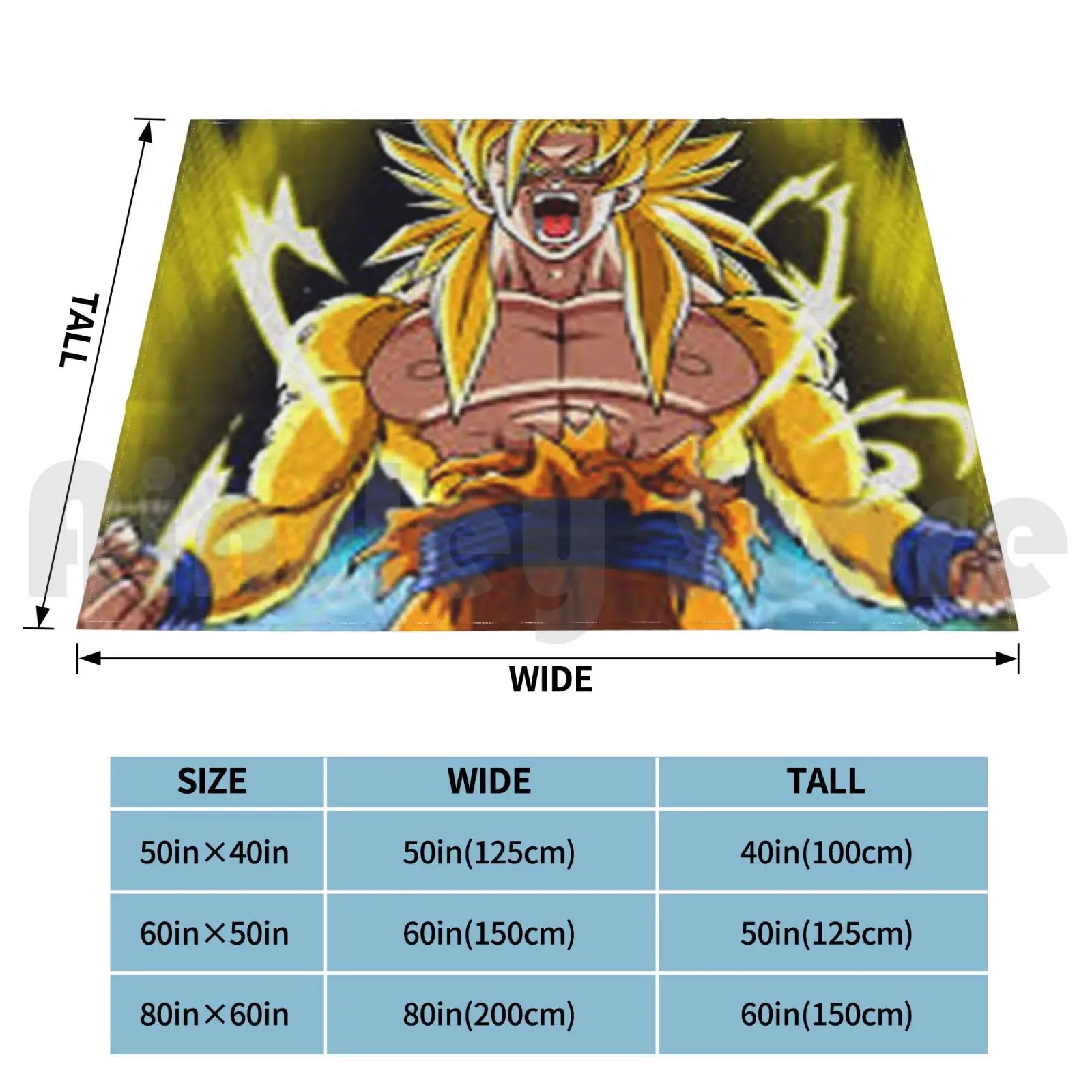 Супер одеяло Dbz для дивана кровати путешествий аниме супер сиян