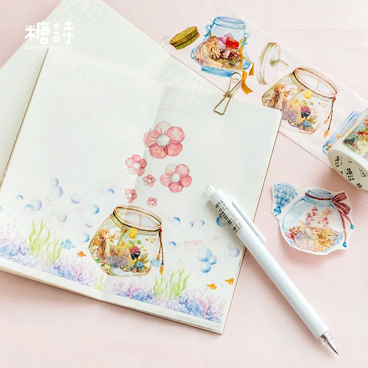 

1PCS New Cute Creative 55mmx5m Daytime Dreamer Washi Decorative Adhesive Tape DIY Masking Tape Paper Sticker Office Supplies