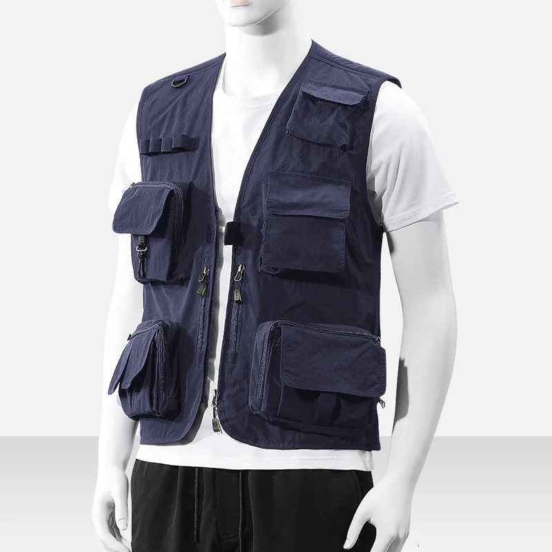 4XL мужской спорт на открытом воздухе рыбалка многокарманный жилет летняя сетка