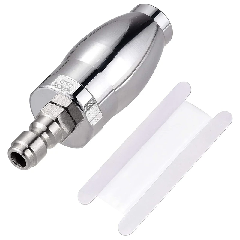 

Pressure Washer Turbo Nozzle, Stainless Steel Rotating Spray Nozzle With 1/4 Inch Quick-Connect, 3.0 GPM, 3600 PSI