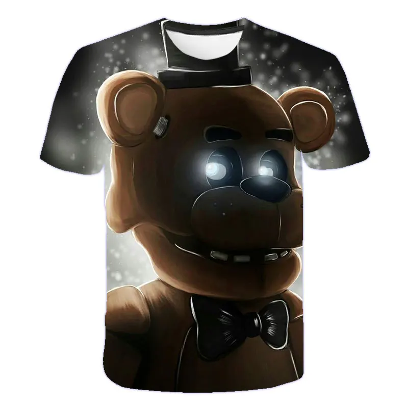 

Summer Five Nights Freddy's T-shirt Children's Halloween Costume Horror T-shirt FNAF Costume Boy Girl Costume