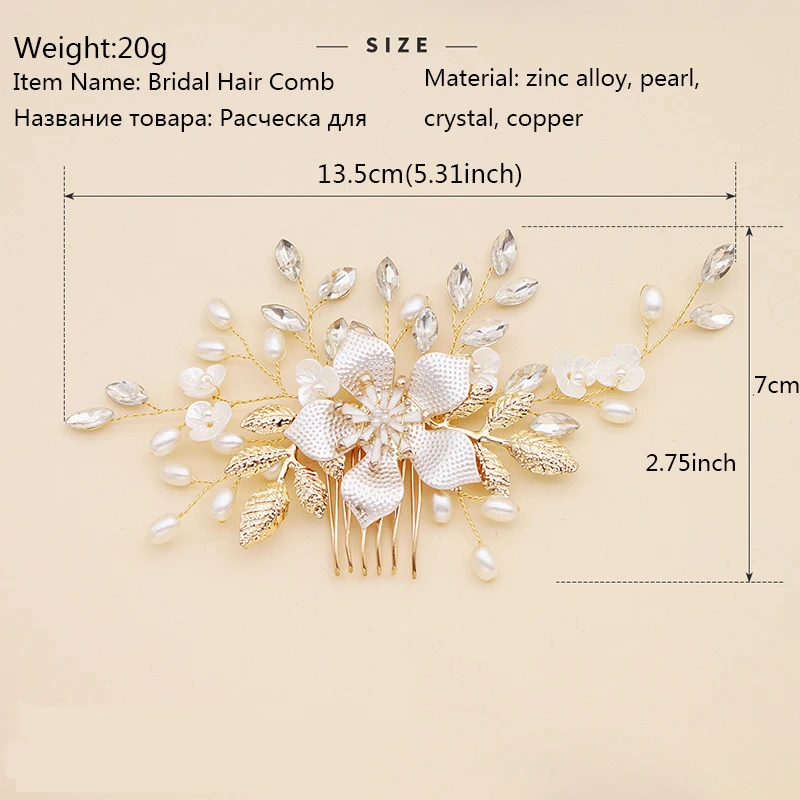Женская заколка для волос с кристаллами жемчужинами и цветами | Украшения