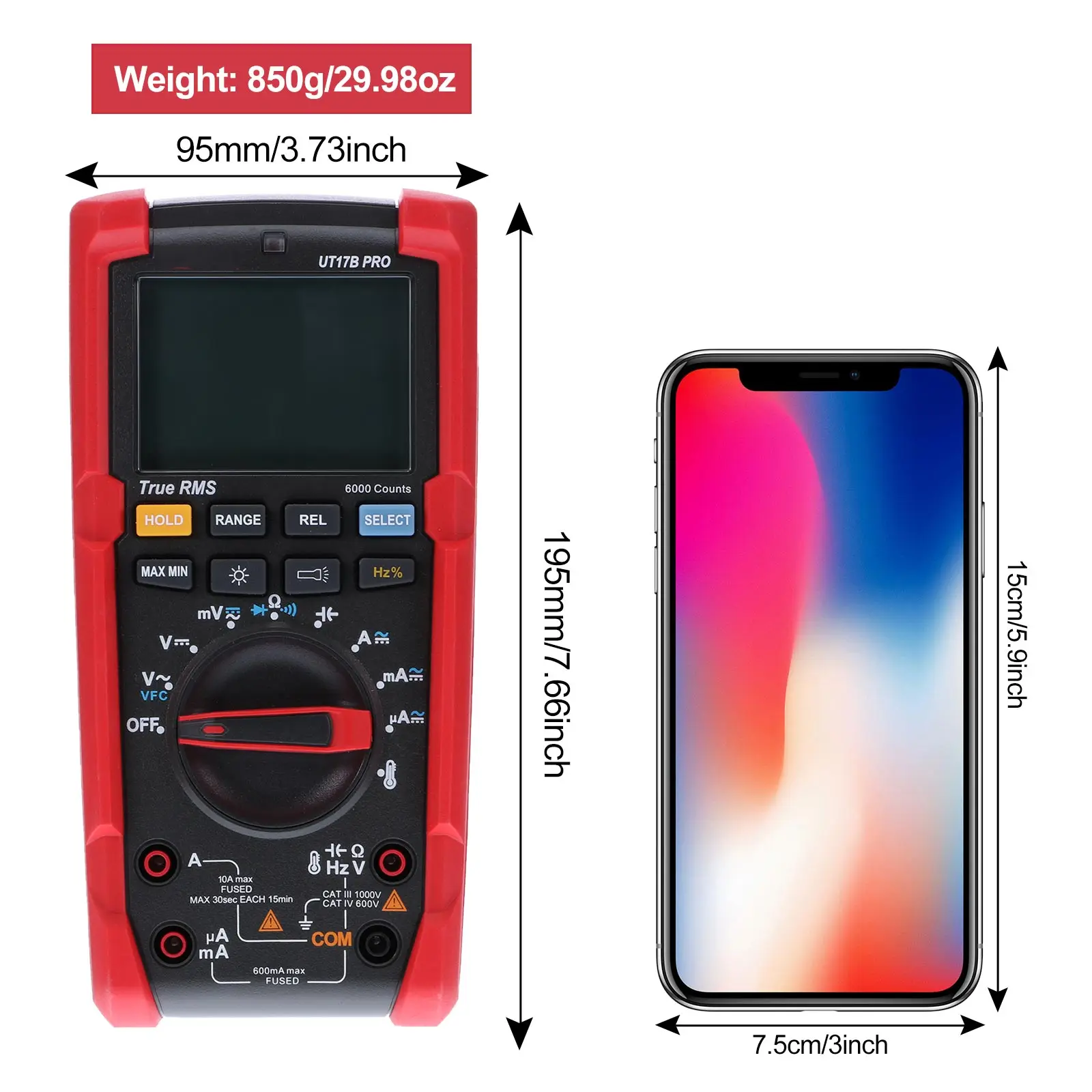 

UT139C/UT139E/UT89XE/UT15B PRO/UT17B PRO Digital Multimeter True RMS Tester AC/DC Voltmeter Ammeter Capacitance Resistance Meter