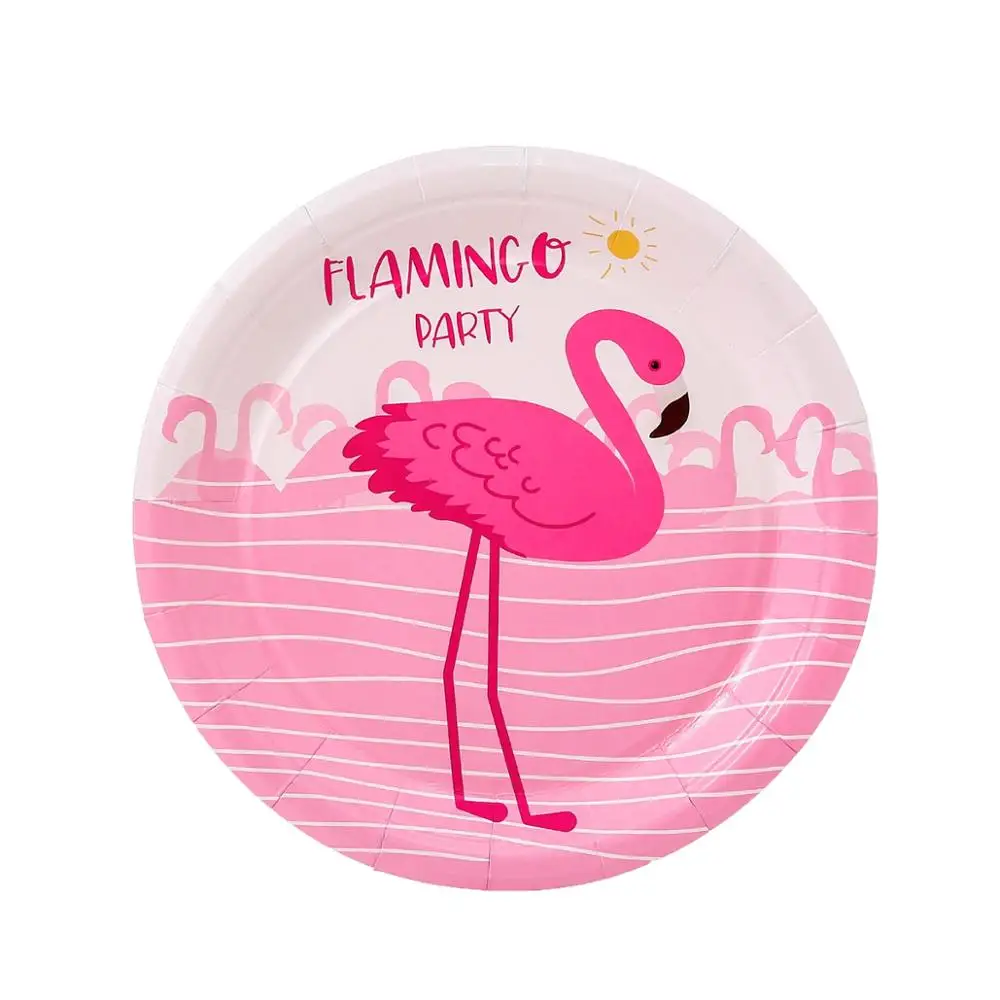 Вечерние украшения FENGRISE с фламинго летняя одноразовая Праздничная посуда