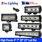 Три ряда 8D 12 ''20'' светодиодный светильник бар 420w 12V 24V 4 ''светодиодный рабочий светильник бар для автомобиля Трактор Лодка 4x4 грузовик внедорожник ATV