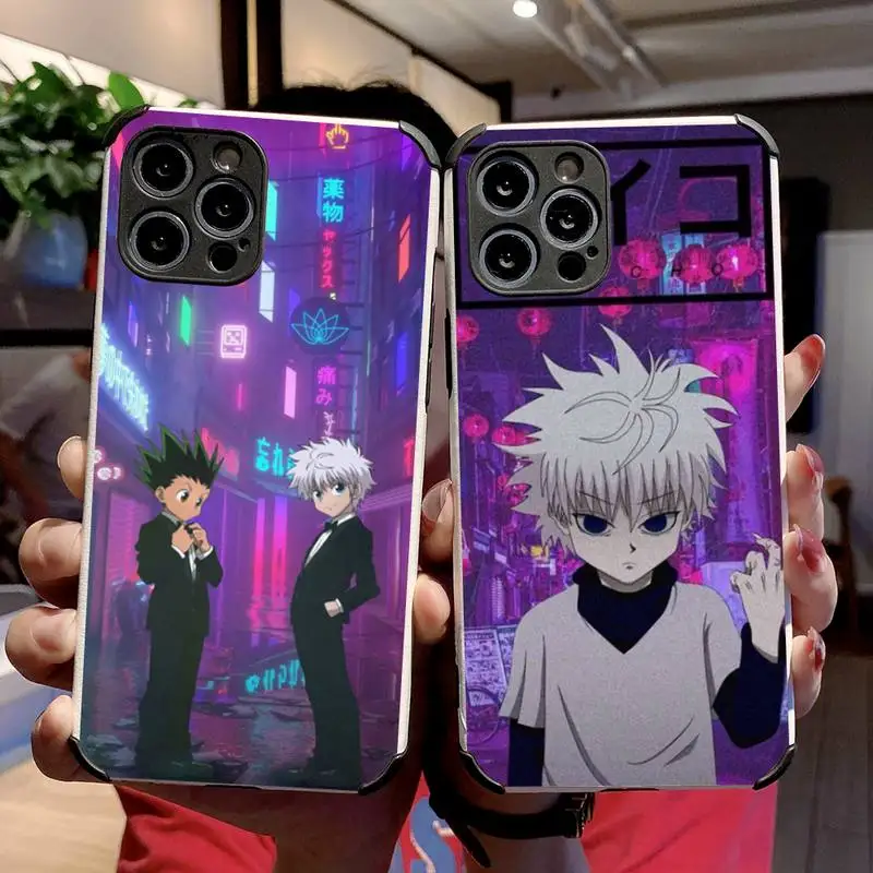 

Anime Hunter x Hunters Phone Case Lambskin Leather For iphone 12 11 8 7 6 XR X XS PLUS MINI PLUS PRO MAX Shockproof luxury