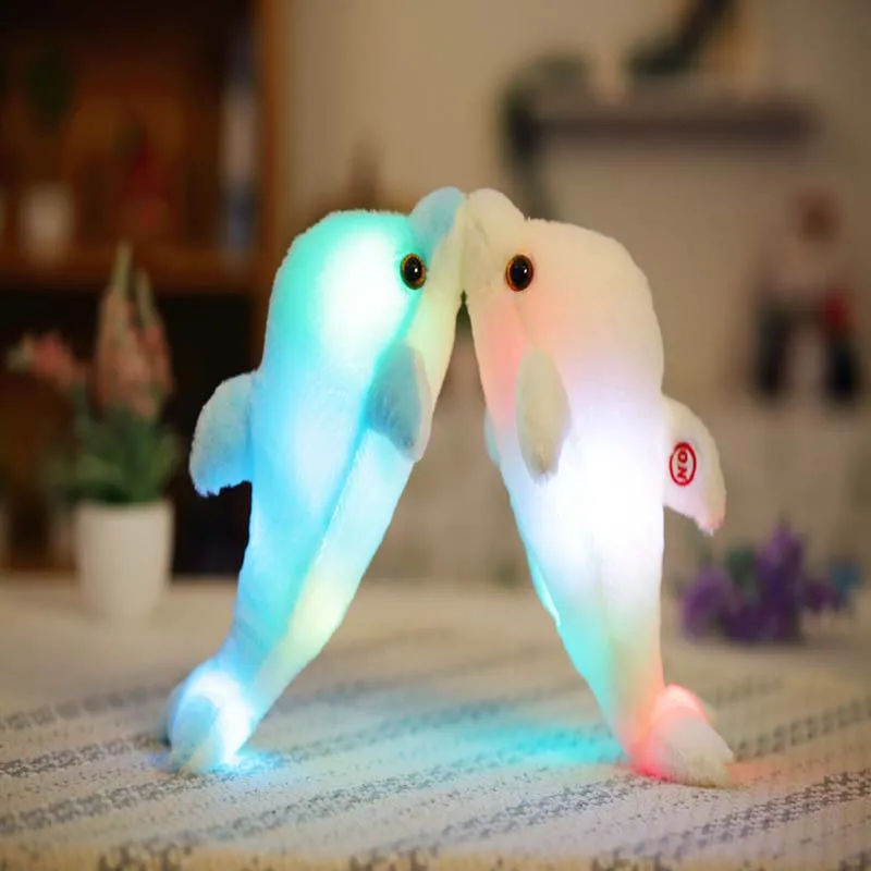 1 шт. 32 см креативный светильник светодиодный чучело дельфина животные