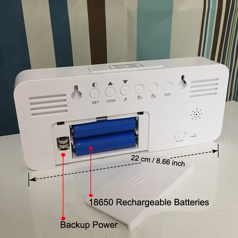 big digital led mirror music alarm clock snooze home wall decoration bedroom desk phone charger clock sound control backlight free global shipping