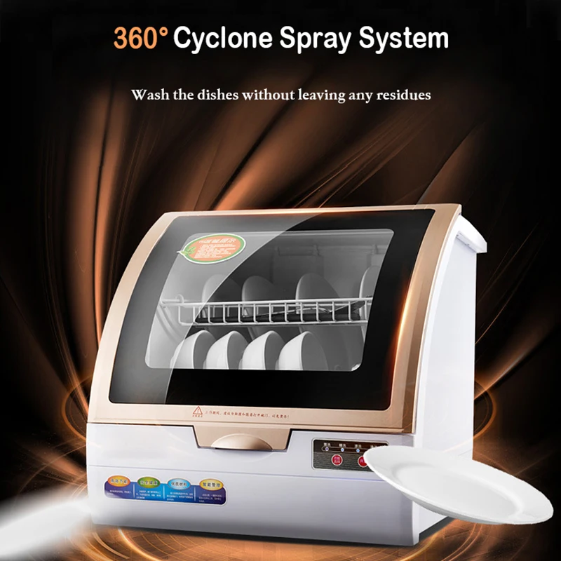 Домашняя маленькая настольная Автоматическая Посудомоечная машина без