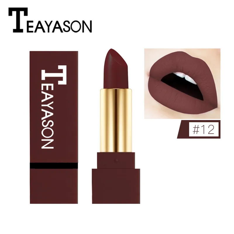 12 оттенков телесного цвета матовая губная помада водостойкий пигмент коричневая