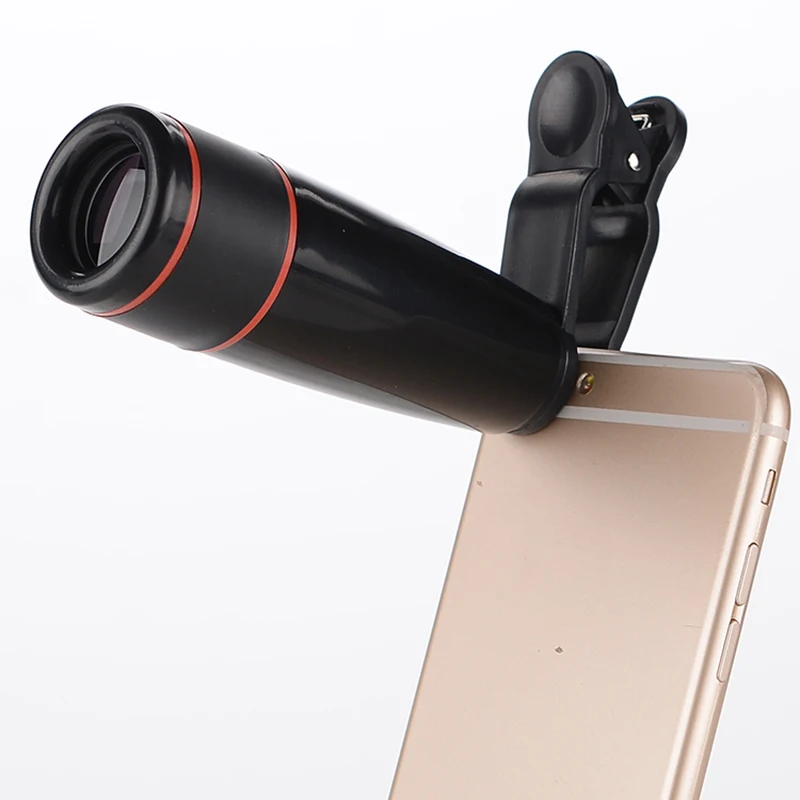 HD телефон-объектив с 12-кратным увеличением телескоп объектив камеры зажимом для