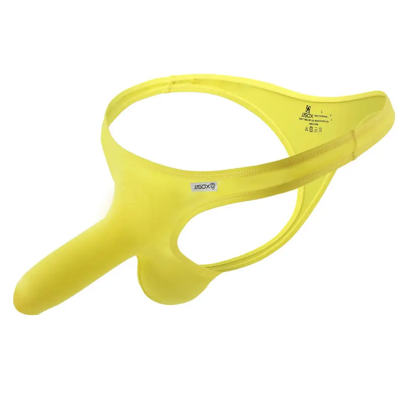 Мужские трусы стринги с мешочком для пениса серые Тонги бандаж сексуальное