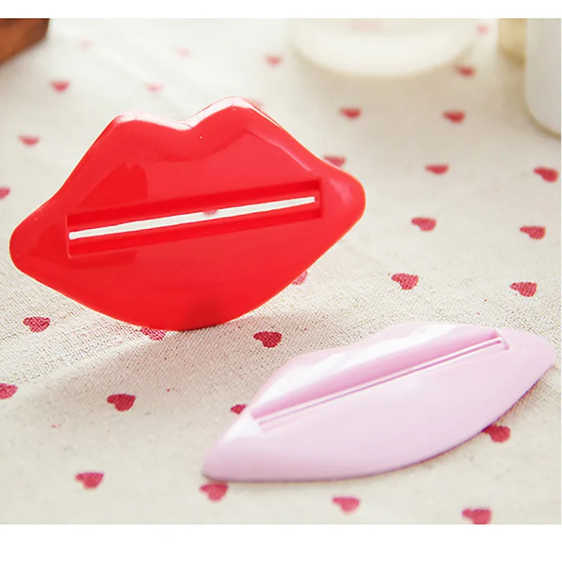 4 шт. ручная отжимная зубная паста в форме губ пресс-дозатор пасты зажим для