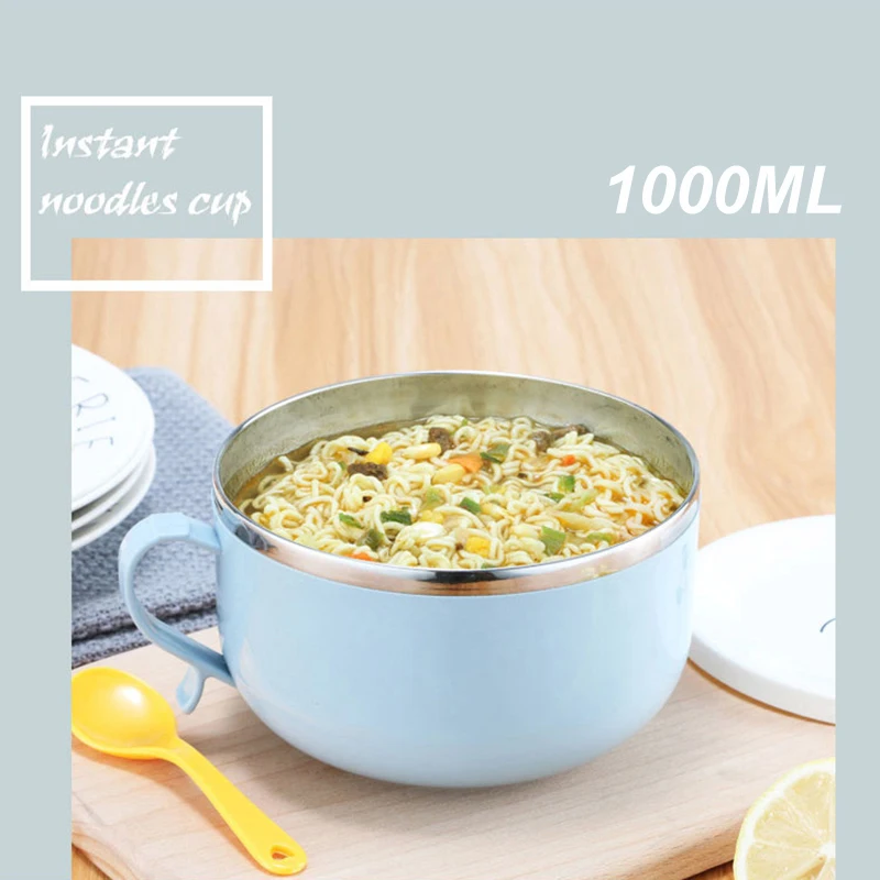 Милый мультфильм из нержавеющей стали Ланч бокс фаст фуд чашка чаша для лапши