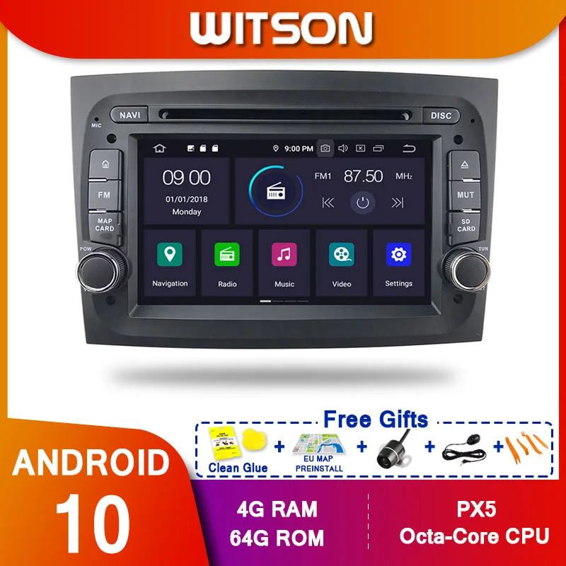 

WITSON Android 10,0 Восьмиядерный (восемь ядер) Автомобильный Dvd GPS плеер для FIAT DOBLO 2015 4 ГБ ОЗУ 64 Гб ПЗУ IPS сенсорный экран