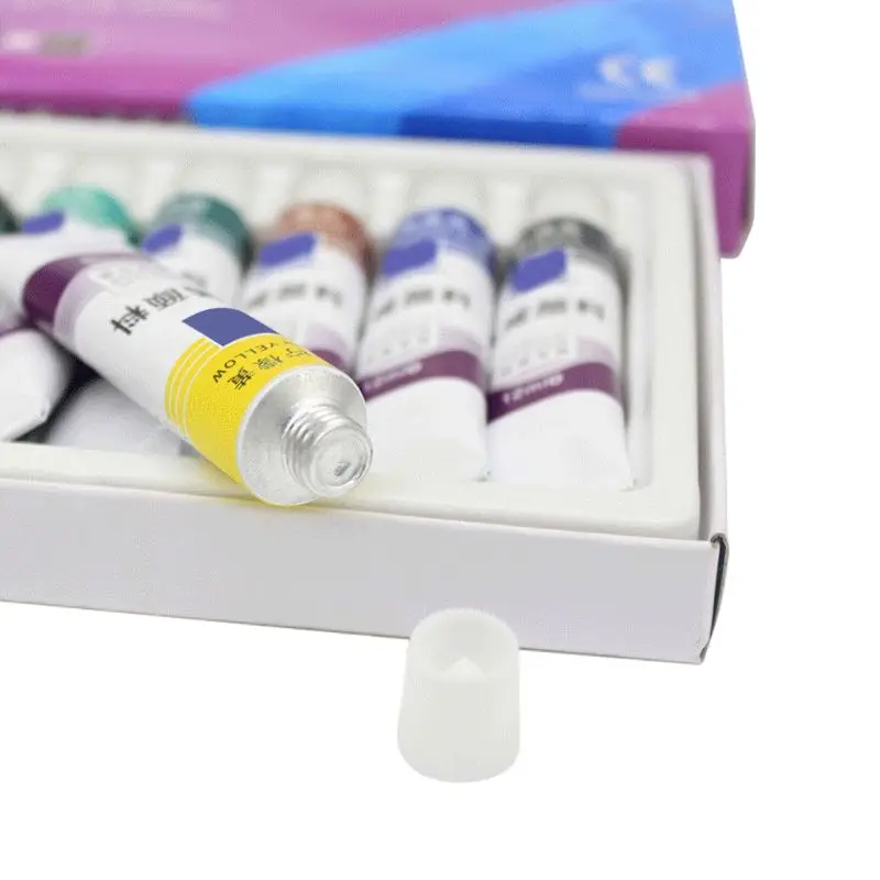 

12/18/24 Colors 12ML Tube Acrylic Paint set Art Painting Drawing Tools For Kids DIY Water-resistant DROPSHIPPING