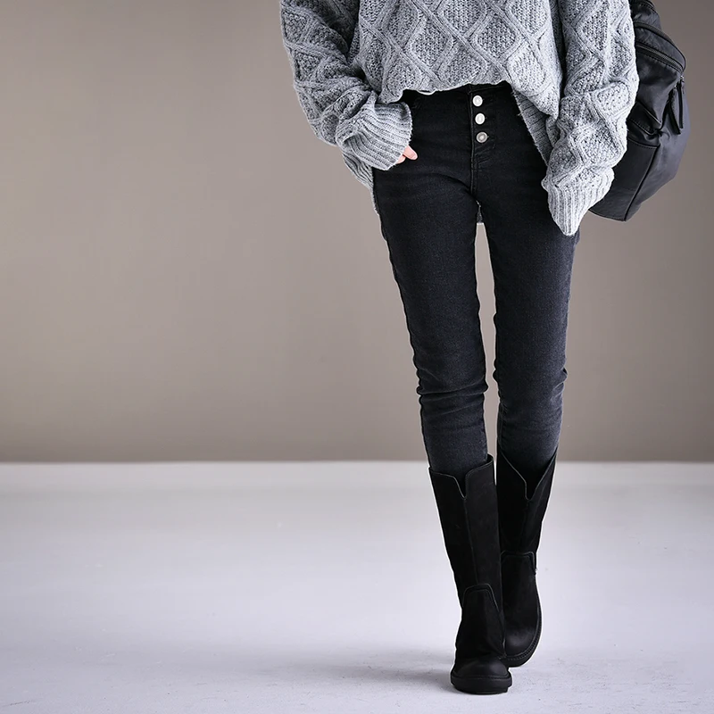 MICOCO N6051 Корейская версия легко носить с узкими брюками высокой талией длинными и