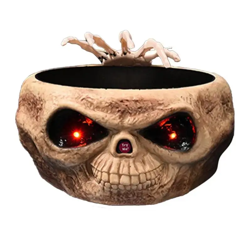 

Пластиковый ужас, декоративный реквизит, скелет, ручная чаша для конфет с подсветкой, конфеты, тарелки, Хэллоуин, электрические светящиеся у...